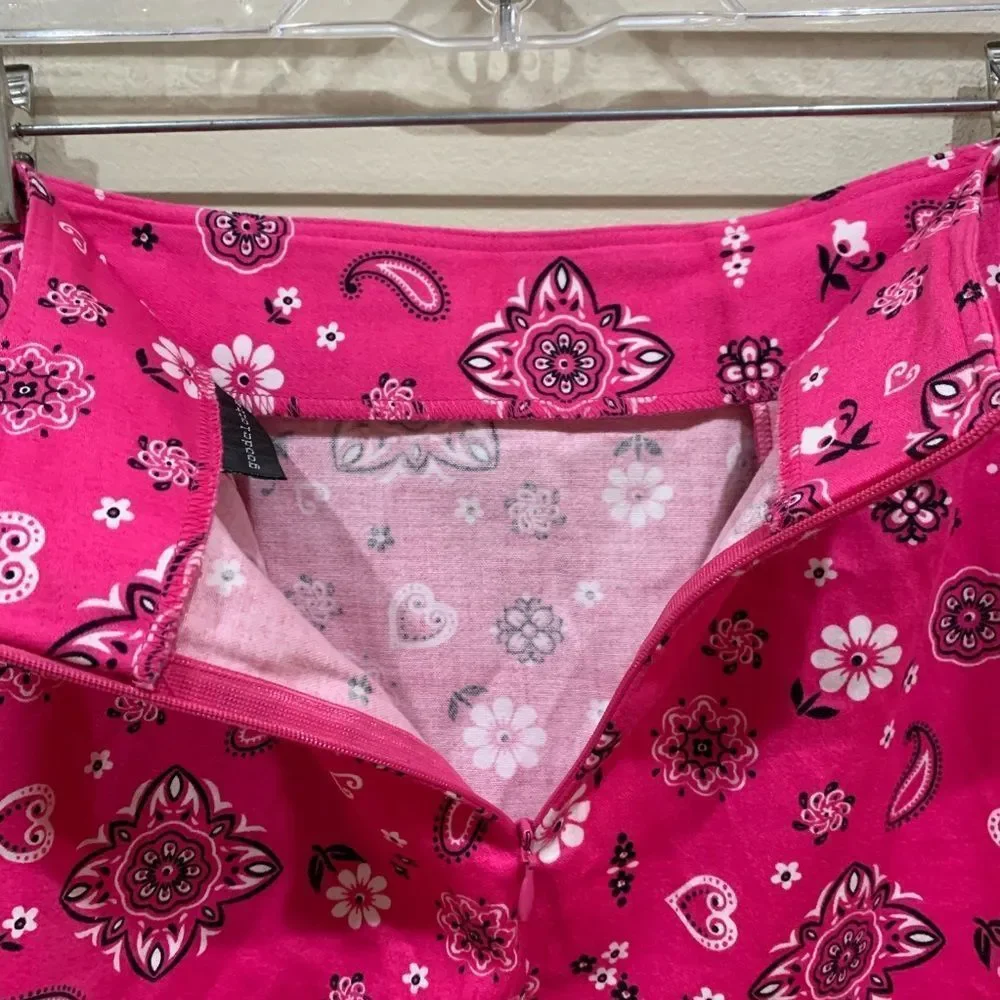 GOODCLOTHES 8 Pink Bandana Print Skirt - Picture 6 of 6
